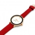 Reloj elegante rojo de pulsera analógico para mujer, regalo de moda.