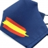 Mascarilla para adulto, hombre y mujer, de tela color azul marino con la bandera de España, con apertura de filtro.