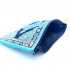 Monedero bolsa moda mujer cremallera patrones orientales india étnica turca tela azul