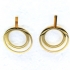 Pendientes de aro para mujer color oro diseño original con dos circunferencias..