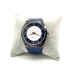 Reloj analógico elegante con correa negra o azul para hombre o mujer