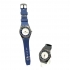 Reloj analógico elegante con correa negra o azul para hombre o mujer