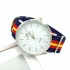 Reloj de pulsera para hombre analógico con la bandera de España, correa de hilo. Un regalo original.