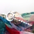 Pulsera bañada en plata de Ley 925 Espiral, cierre de mosquetón ajustable para mujer