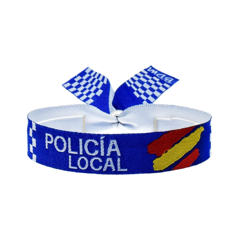 Estallar pastel Torrente Pulsera de policía local y municipal España, pulsera opositor de tela para  hombre ajustable. Regalos policia. - BisuteriaDeModa.es