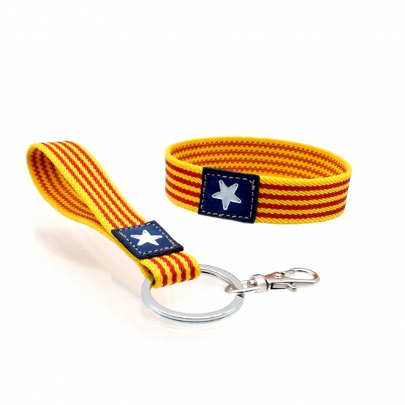 Pulsera de la banderas Cataluña y Aragon masculina