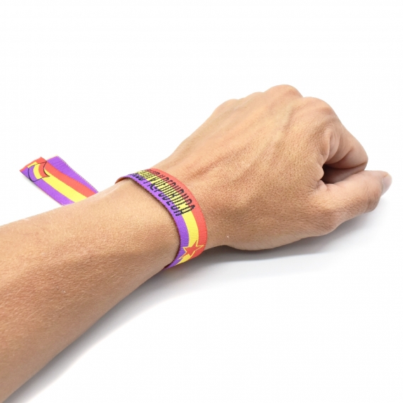 Pulsera de la Bandera Republicana España para hombre y mujer ajustable de tela.