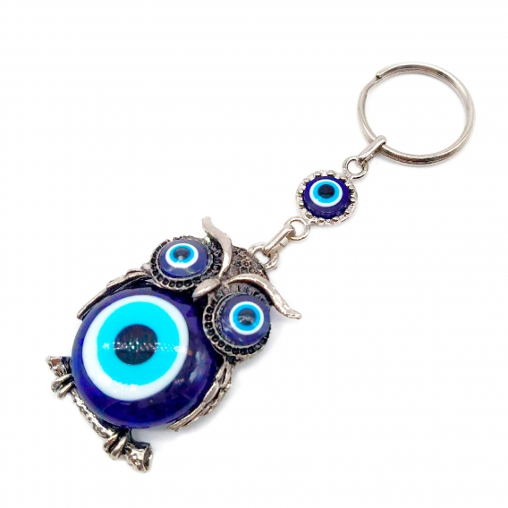 Llavero ojo turco amuleto de la suerte, colgador para bolsos, cristal de murano para mujer.