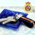 Llavero de la policia nacional española, CNP, llavero azul bandera de españa cuerpo nacional de policia
