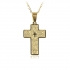 Collar colgante con cruz y la oración padre nuestro dorada y plateada en forma cruz o redonda