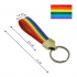 Llavero LGTBI colores del arcoíris con anilla plateada.