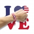 Pulsera de USA, cinta Estados Unidos, bandera EE.UU, Brazaletes dia independencia, pulsera ajustable para hombre y mujer.