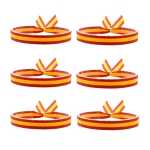 Pulsera de tela bandera de España con cierre ajustable, colgador de coche. Ancho 10 mm. Elegir cantidad