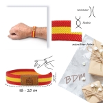 Pulsera elástica de la bandera de España con cuero nautica