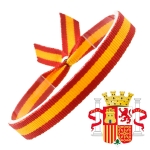 Pulsera de tela bandera de España con cierre ajustable, colgador de coche. Ancho 10 mm. Elegir cantidad