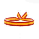Pulsera de tela bandera de España con cierre ajustable, colgador de coche. Ancho 10 mm. Elegir cantidad