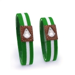 Pulsera de Andalucía y Betis con Virgen del Rocío ajustable para hombre y mujer