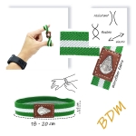 Pulsera de Andalucía y Betis con Virgen del Rocío ajustable para hombre y mujer