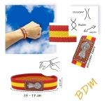 Pulsera virgen del Pilar con la bandera de España,zaragoza. Elegir cantidad
