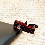 Pulsera de tela, el Rocío con la bandera España.