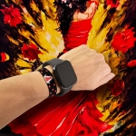 Pulsera de tela, el Rocío con la bandera España.