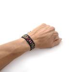 Pulsera de tela, pulseras trenzadas, etnicas, de colores, ajustable para niños y niñas, mujer y hombre.
