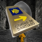 Imán para nevera del camino de Santiago para hogar
