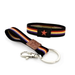 Pulsera elástica de hombre de la república con estrella, llavero.