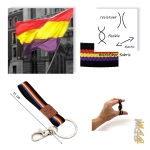 Pulsera elástica de hombre de la república con estrella, llavero.