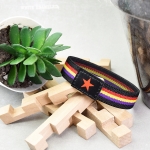 Pulsera elástica de hombre de la república con estrella, llavero.