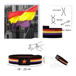 Pulsera elástica de hombre de la república con estrella, llavero.