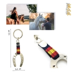 Llavero herradura de la suerte, llavero con la bandera de España. Amuleto de la suerte