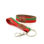 Pulsera bandera Portugal, Gallo de Barcelo, colores seleccion portuguesa de futbol ,muñeca 18-20 cm.