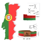 Pulsera bandera Portugal, Gallo de Barcelo, colores seleccion portuguesa de futbol ,muñeca 18-20 cm.