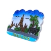 Iman 3D tailandia, iman para nevera templo tailandes, elefante y palmeras importado, resina, recuerdo thai