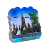 Iman 3D tailandia, iman para nevera templo tailandes, elefante y palmeras importado, resina, recuerdo thai