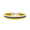 Pulsera de tela con la bandera canaria para hombre y mujer, ajustable.