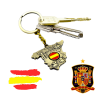 Llavero con la silueta de España y con anillas original