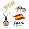 Llavero con la bandera España, metálico para hombre o mujer.
