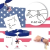 Pulsera de USA, cinta Estados Unidos, bandera EE.UU, Brazaletes dia independencia, pulsera ajustable para hombre y mujer.