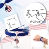Pulsera de USA, cinta Estados Unidos, bandera EE.UU, Brazaletes dia independencia, pulsera ajustable para hombre y mujer.
