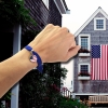 Pulsera de USA, cinta Estados Unidos, bandera EE.UU, Brazaletes dia independencia, pulsera ajustable para hombre y mujer.