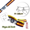 Pulsera de tela, el Rocío con la bandera España.