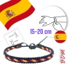 Pulsera de bandera de españa para hombre y mujer ajustable artesanal azul.