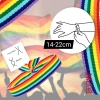 Pulsera bandera LGTBI, orgullo gay, de tela con el arcoíris.