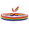 Pulsera bandera LGTBI, orgullo gay, de tela con el arcoíris.