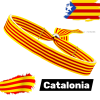 Pulsera bandera de Cataluña y Aragón, Catalunya de tela para hombre y mujer.