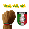 Pulsera bandera Italia, italiana, belpaese, milan, ajustable de tela con cierre ajustable.
