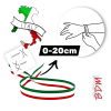 Pulsera bandera Italia, italiana, belpaese, milan, ajustable de tela con cierre ajustable.
