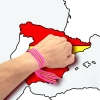 Pulsera tela con la bandera de España, taurina y ganadería, distintos modelos.